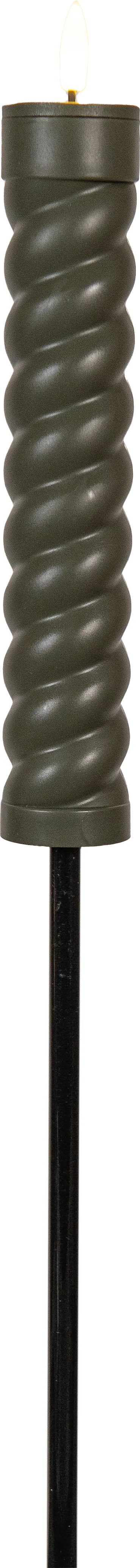 Anna's Collection solar fakkel Swirl groen D 4 H 76 cm