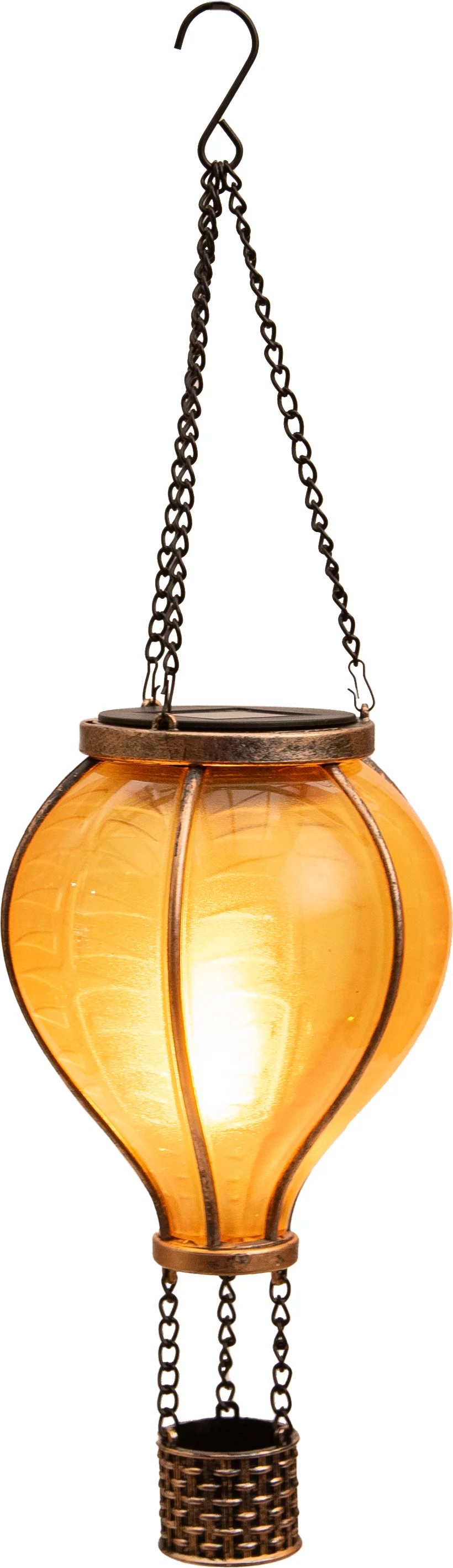 Anna's Collection solar hanglamp Luchtballon geel D 11 H 36 cm