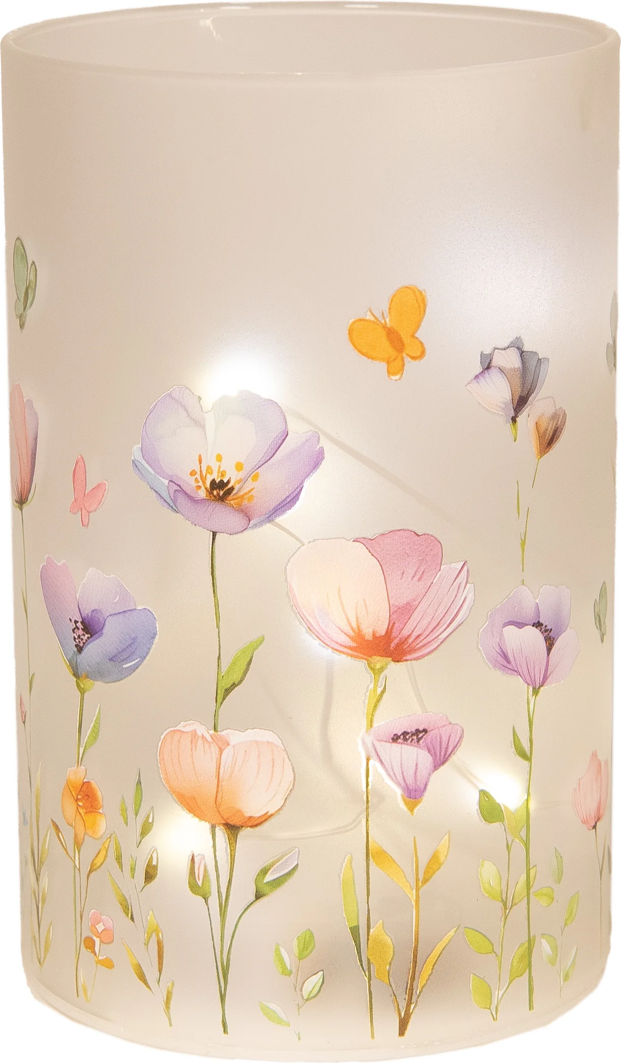 Anna's Collection paasdecoratie lamp wit / roze D 9 H 14,5 cm