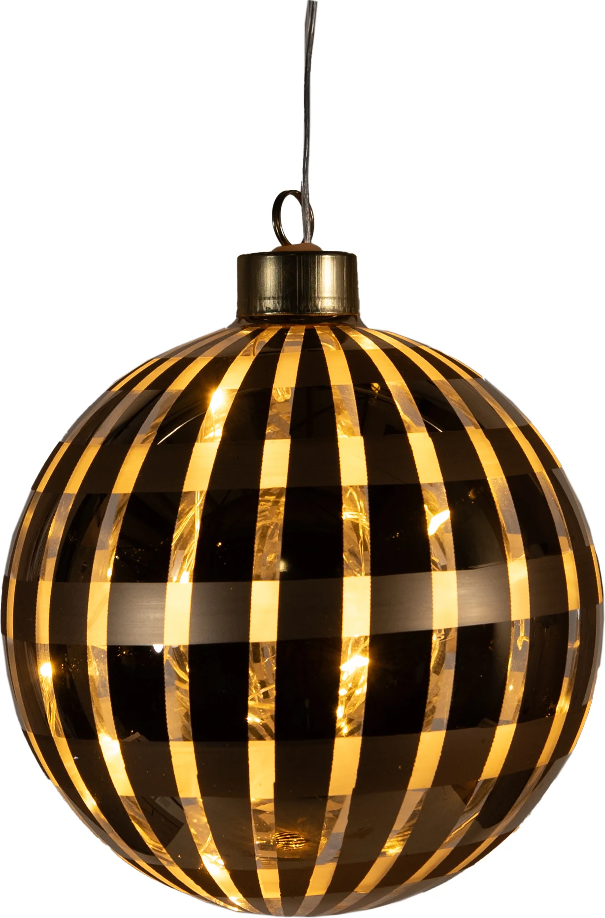 Anna's Collection kersthanger Ruit goud met verlichting D 12 cm