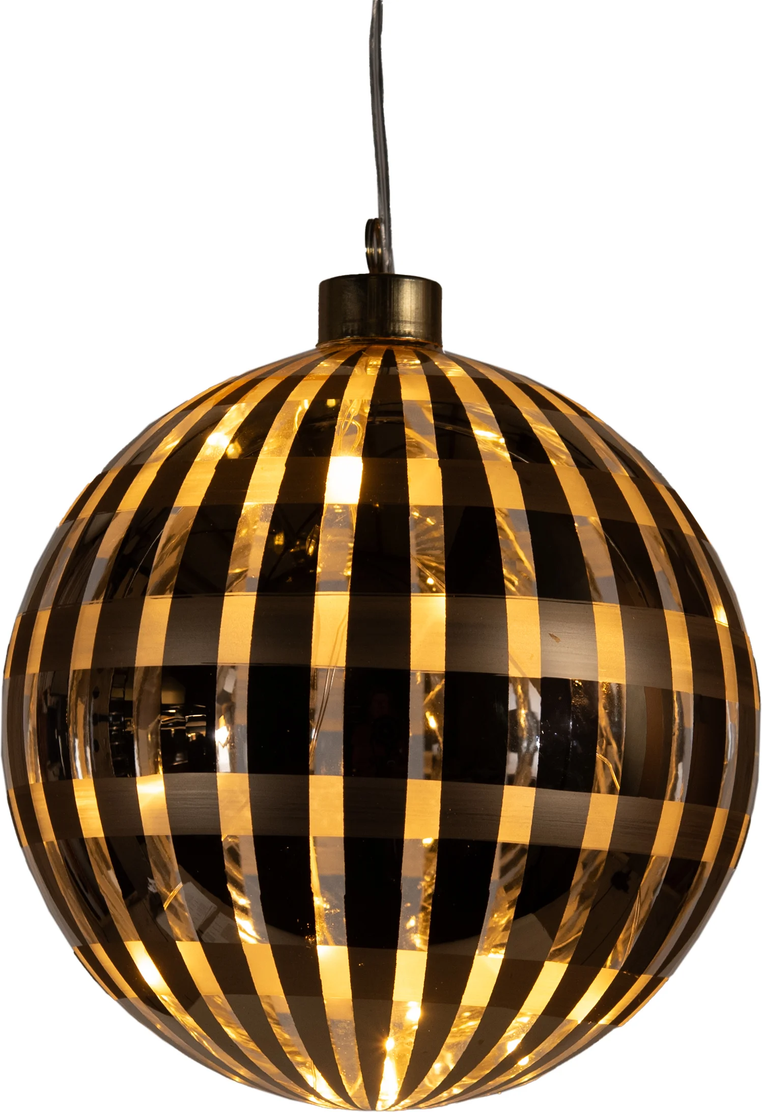 Anna's Collection kersthanger Ruit goud met verlichting D 15 cm