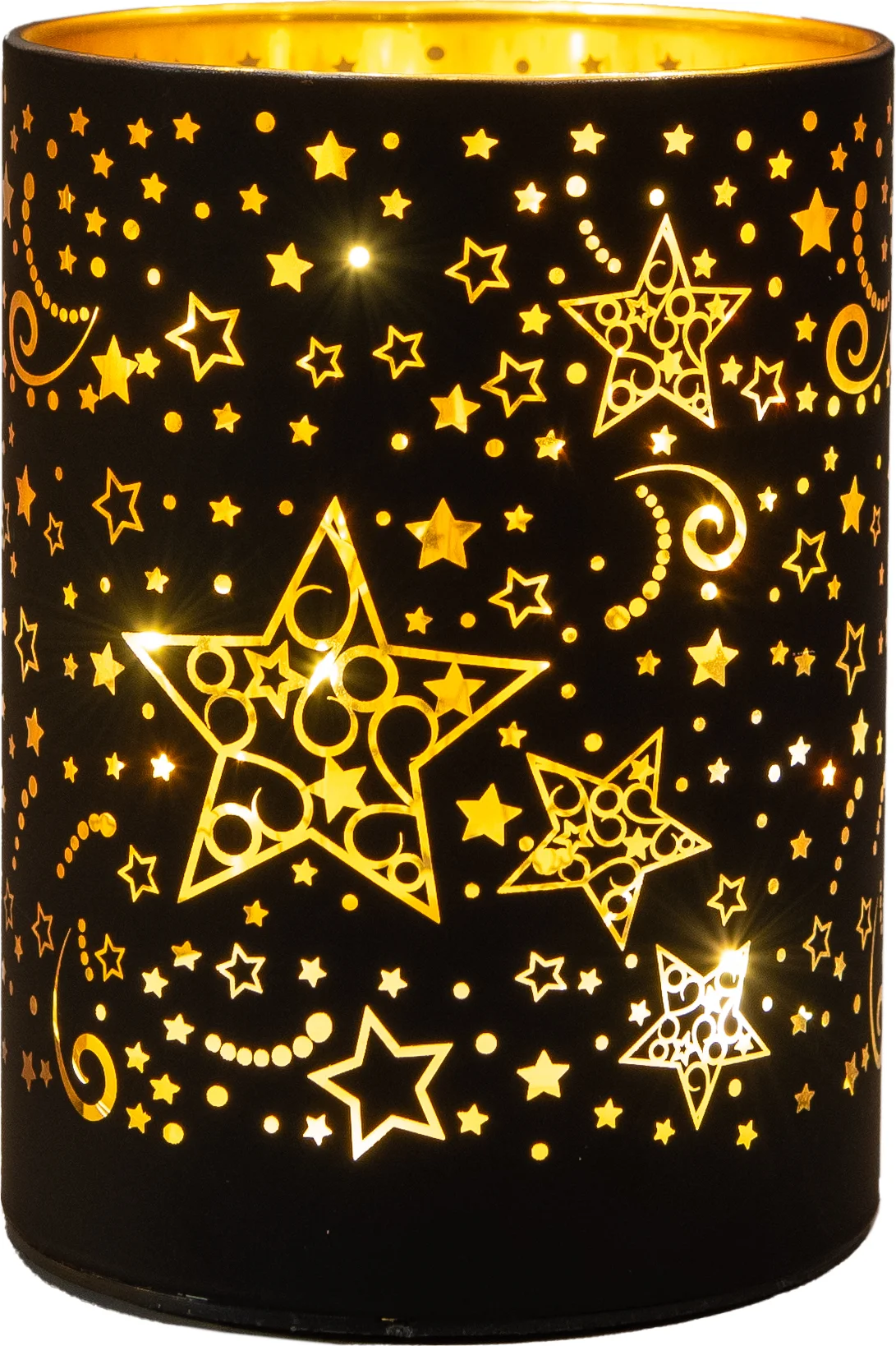 Anna's Collection tafellamp Stars zwart D 10 H 12 cm