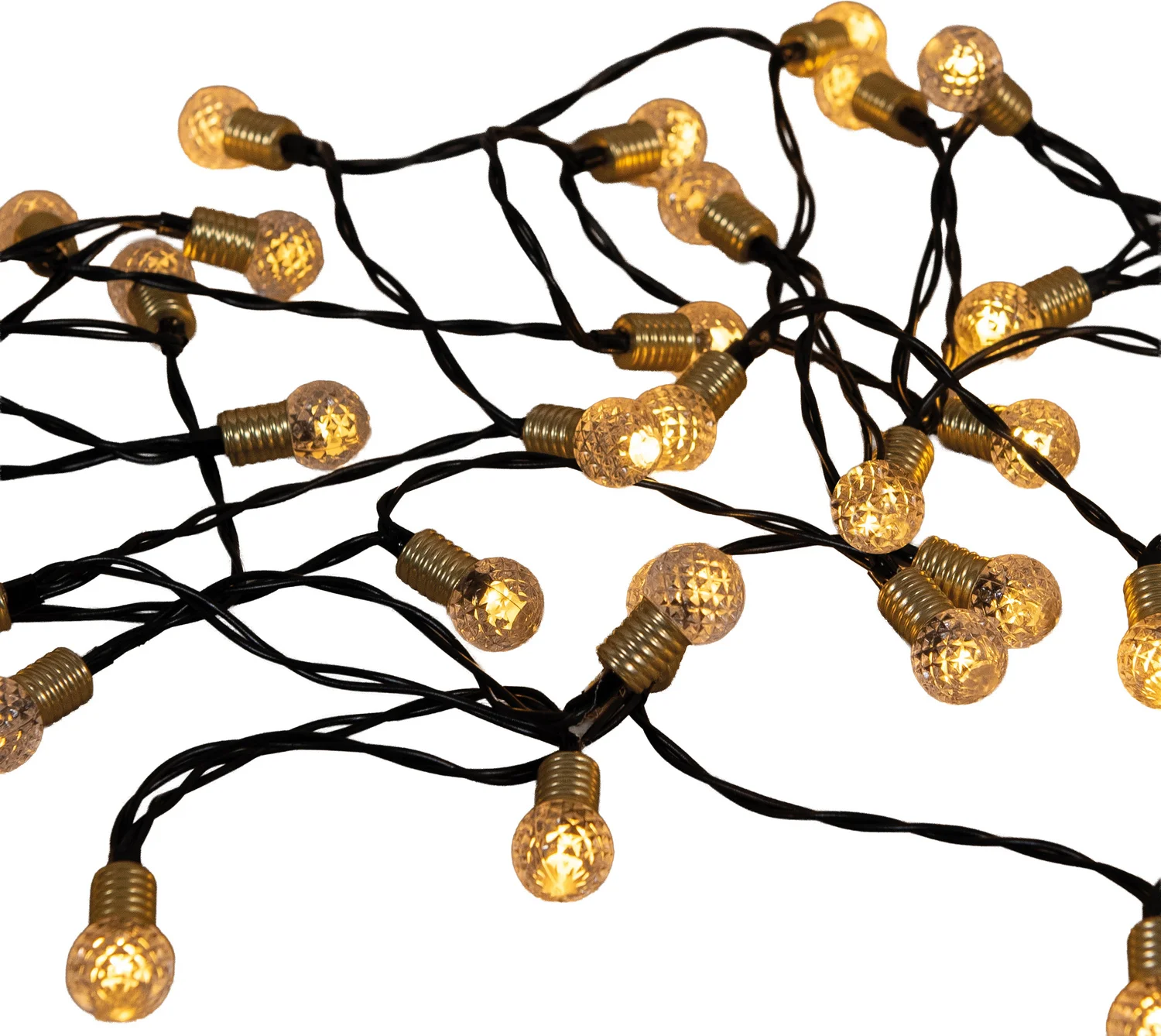 Anna's Collection feestverlichting gloeilamp met 100 lampjes extra warm / warm wit 10 m