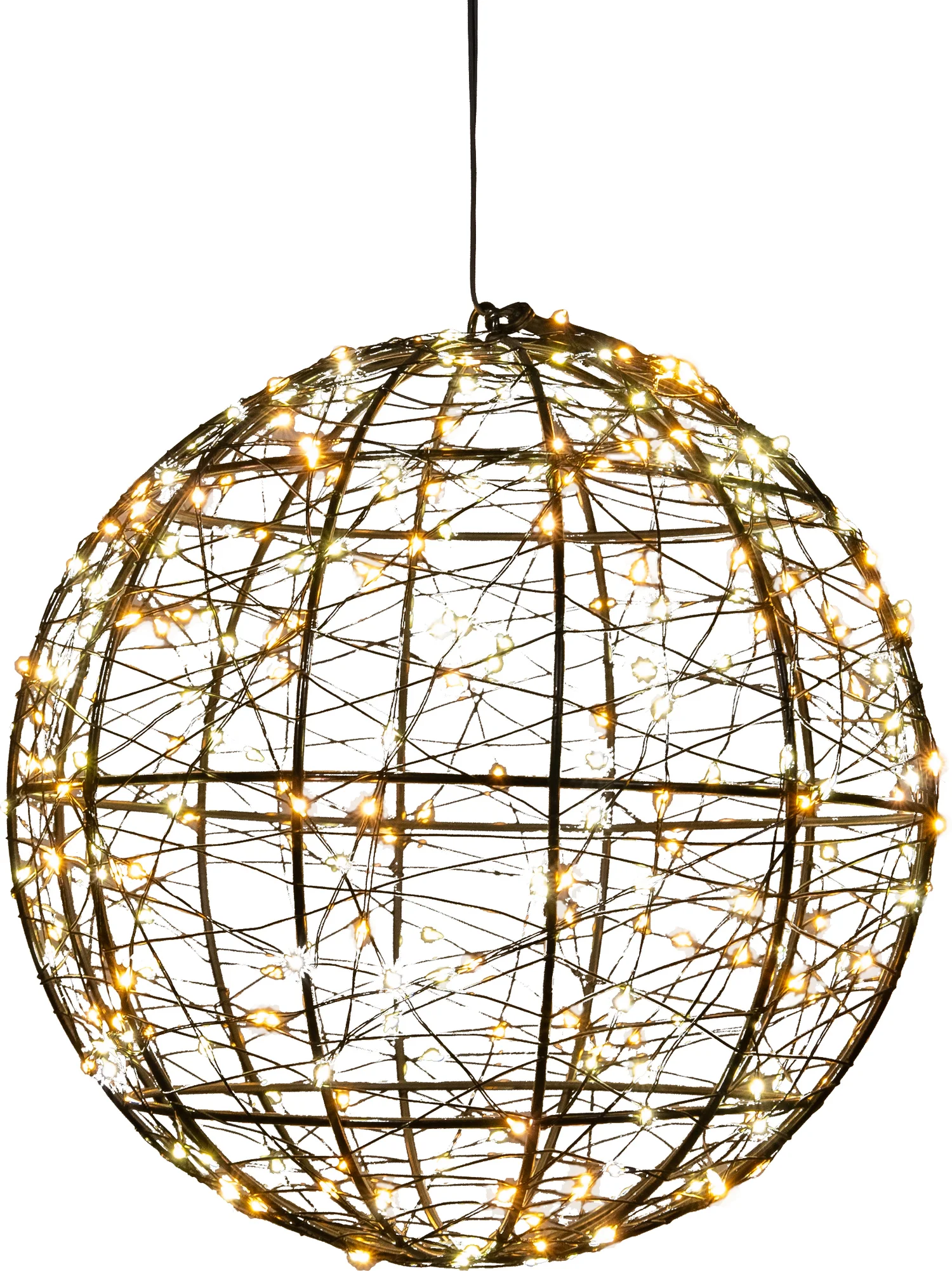 Anna's Collection kersthanger bal met verlichting D 25 cm