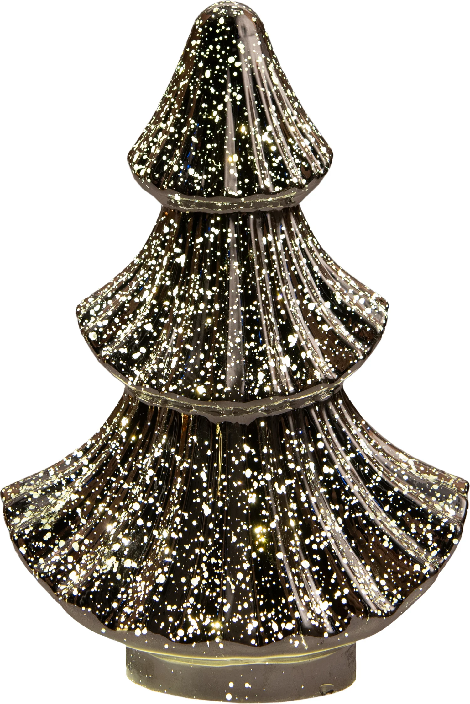Anna's Collection decoratieboom antraciet met verlichting 15,7 x 9,3 x 24 cm