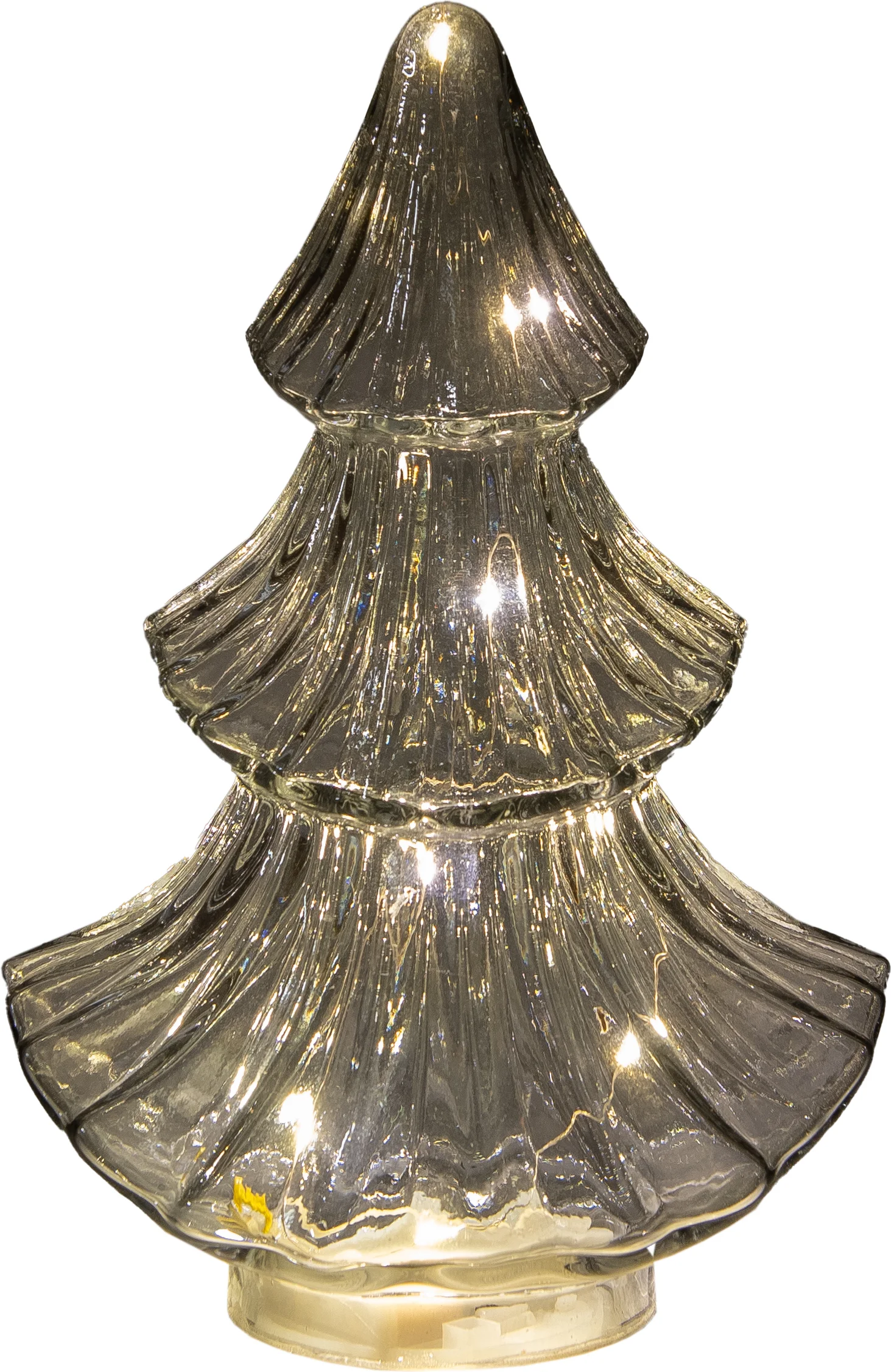 Anna's Collection decoratieboom grijs met verlichting 15,7 x 9,3 x 24 cm