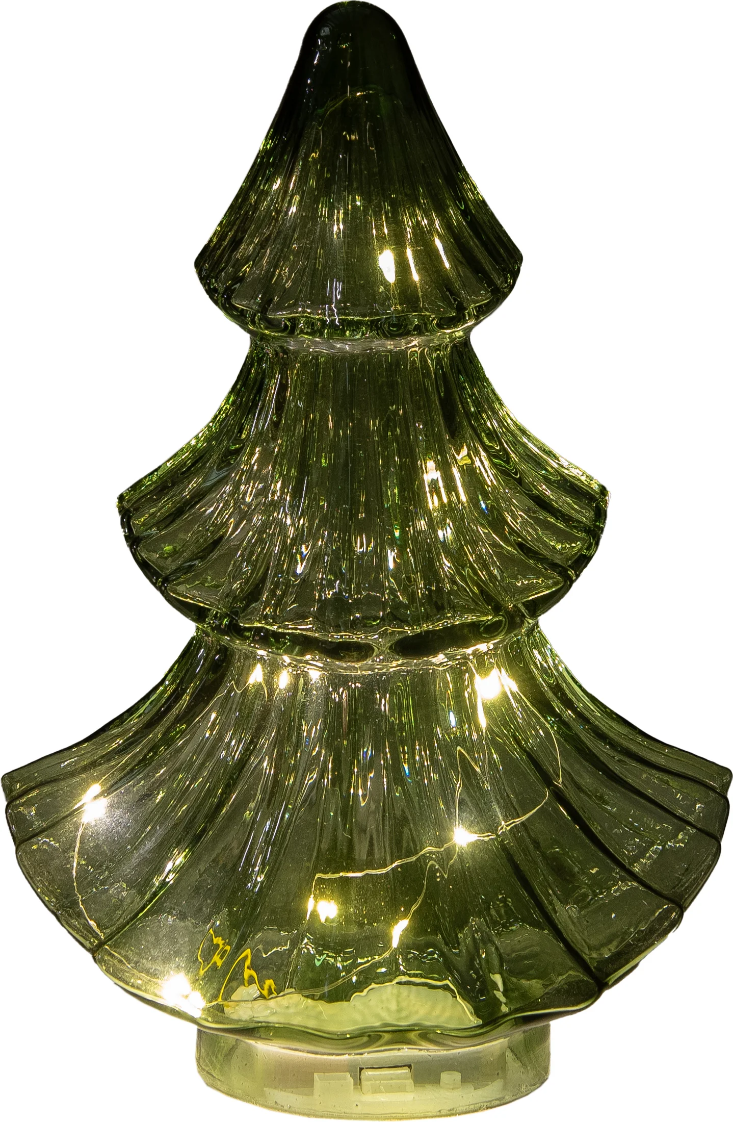 Anna's Collection decoratieboom groen met verlichting 15,7 x 9,3 x 24 cm