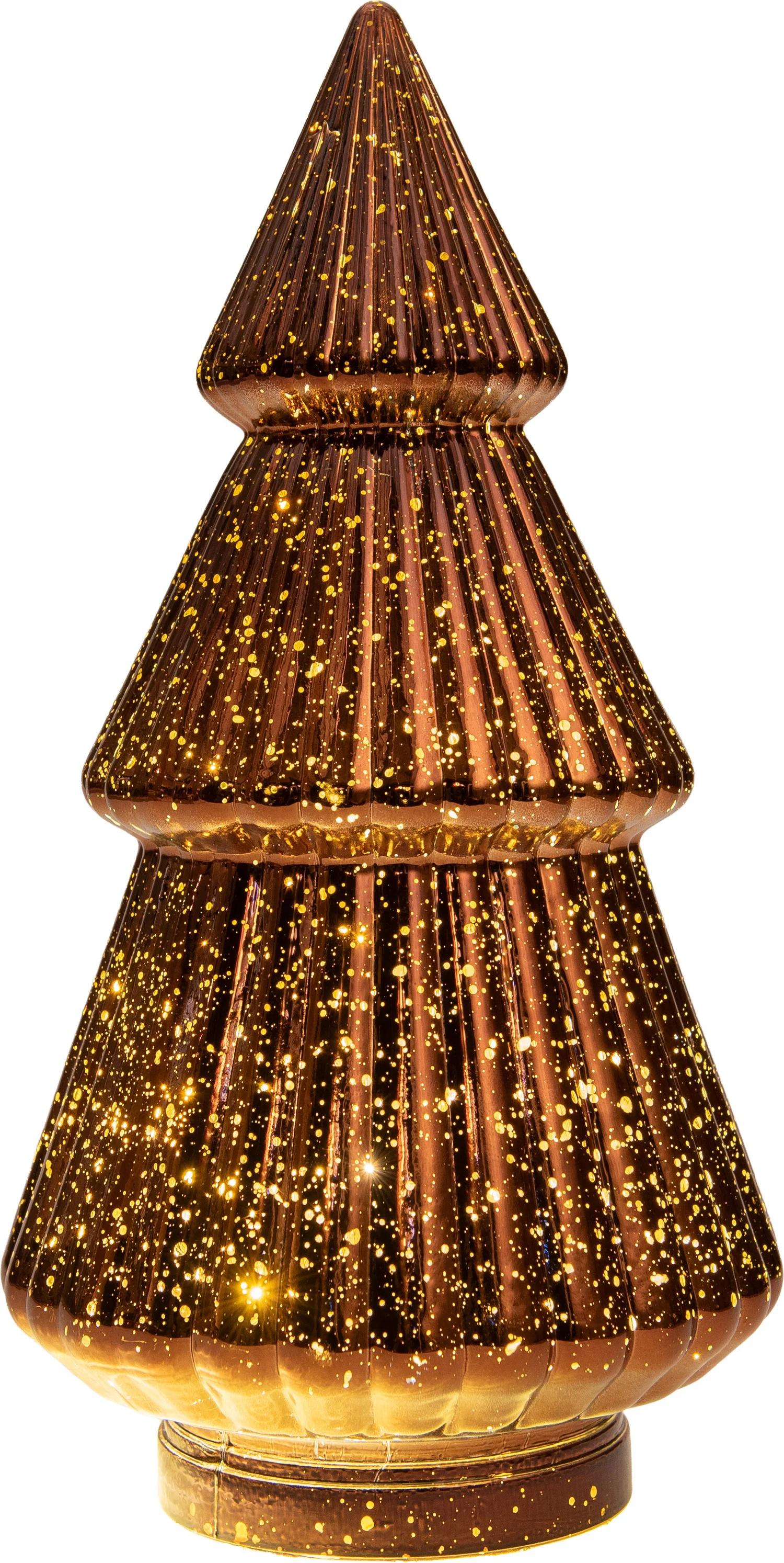 Anna's Collection decoratieboom brons met verlichting D 15 H 29 cm