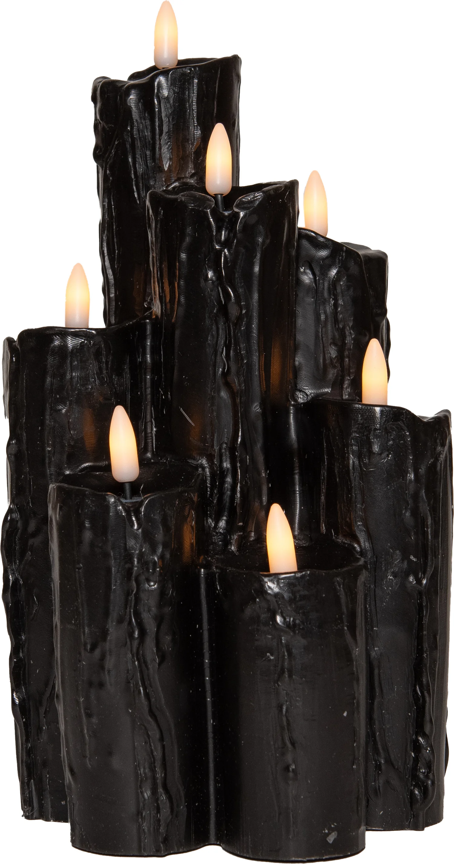 Anna's Collection LED stompkaars zwart 15 x 15 x 25 cm
