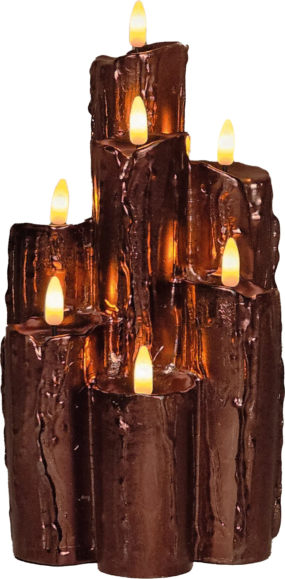 Anna's Collection LED stompkaars brons 15 x 15 x 25 cm