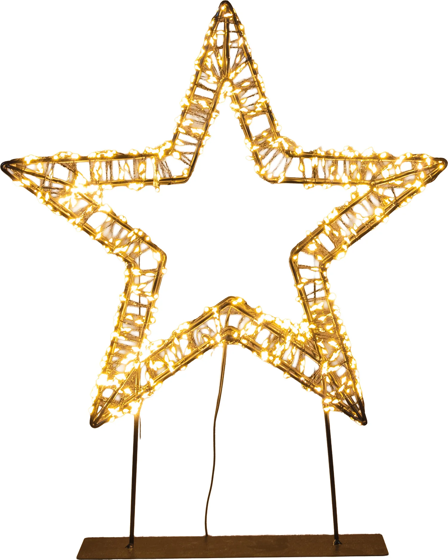 Anna's Collection kerstster op voet met verlichting 36 x 7,5 x 45 cm