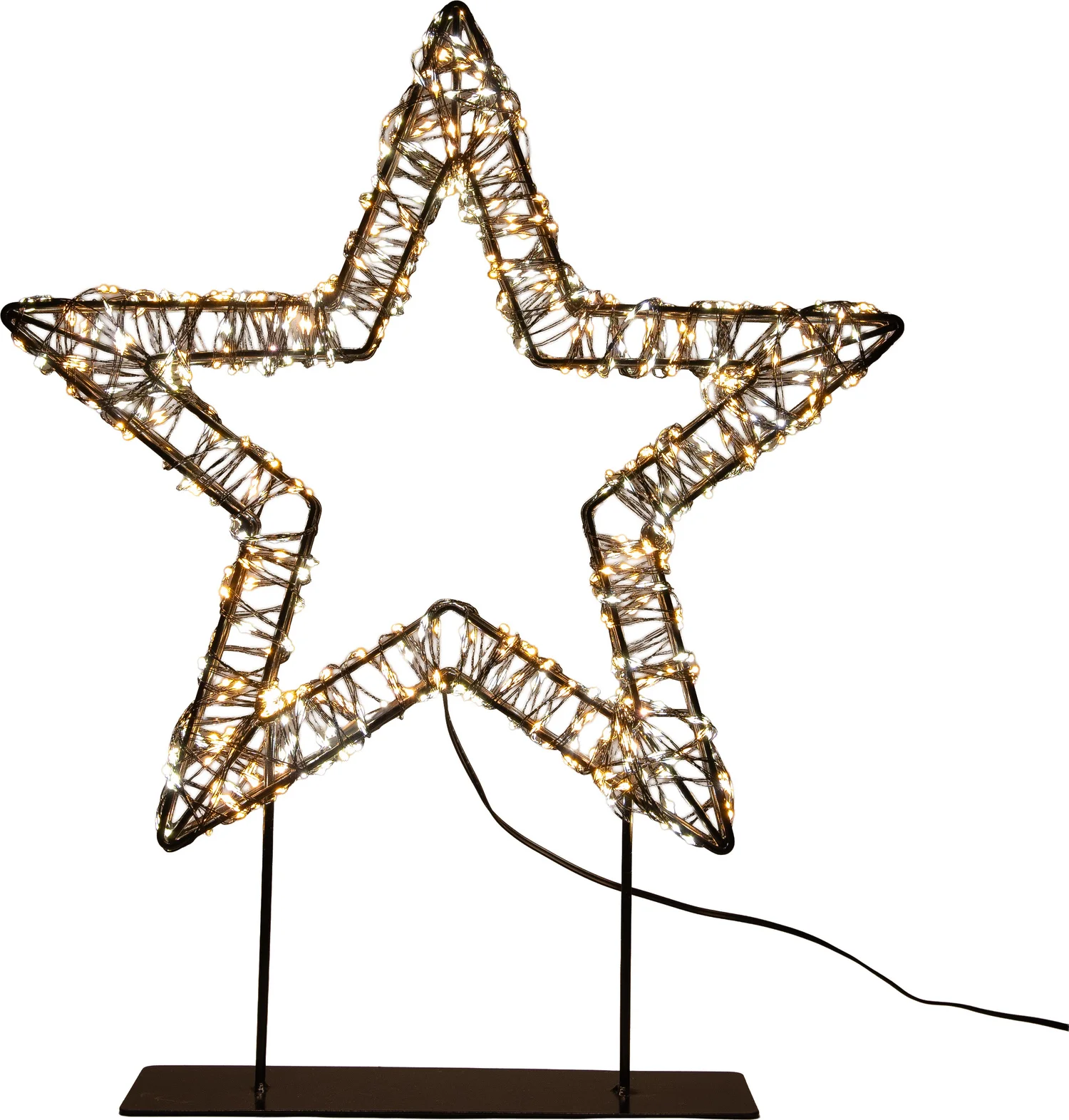 Anna's Collection kerstster op voet met verlichting knipperfunctie 36 x 7,5 x 45 cm