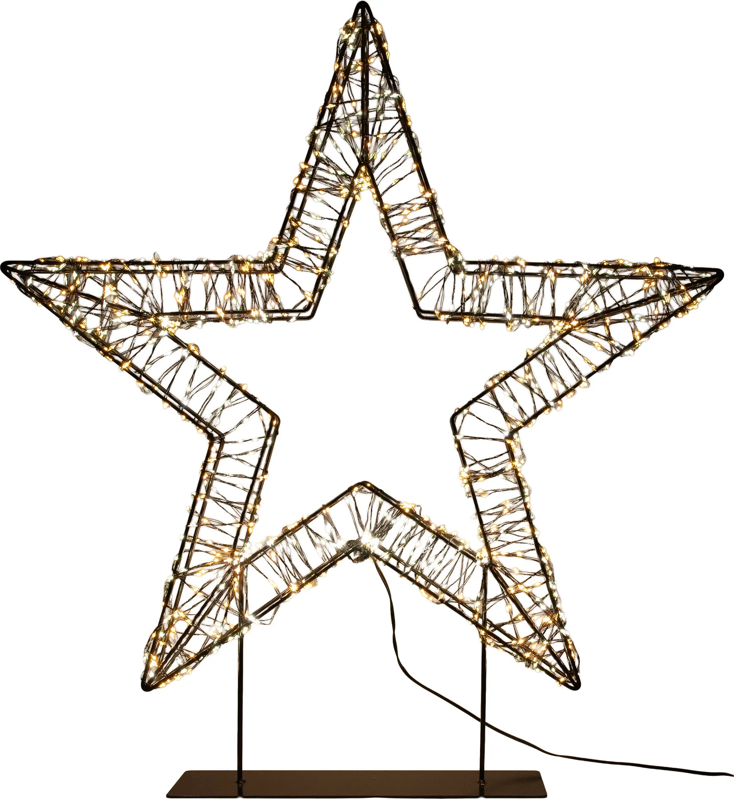 Anna's Collection kerstster op voet met verlichting knipperfunctie 57 x 9 x 63 cm