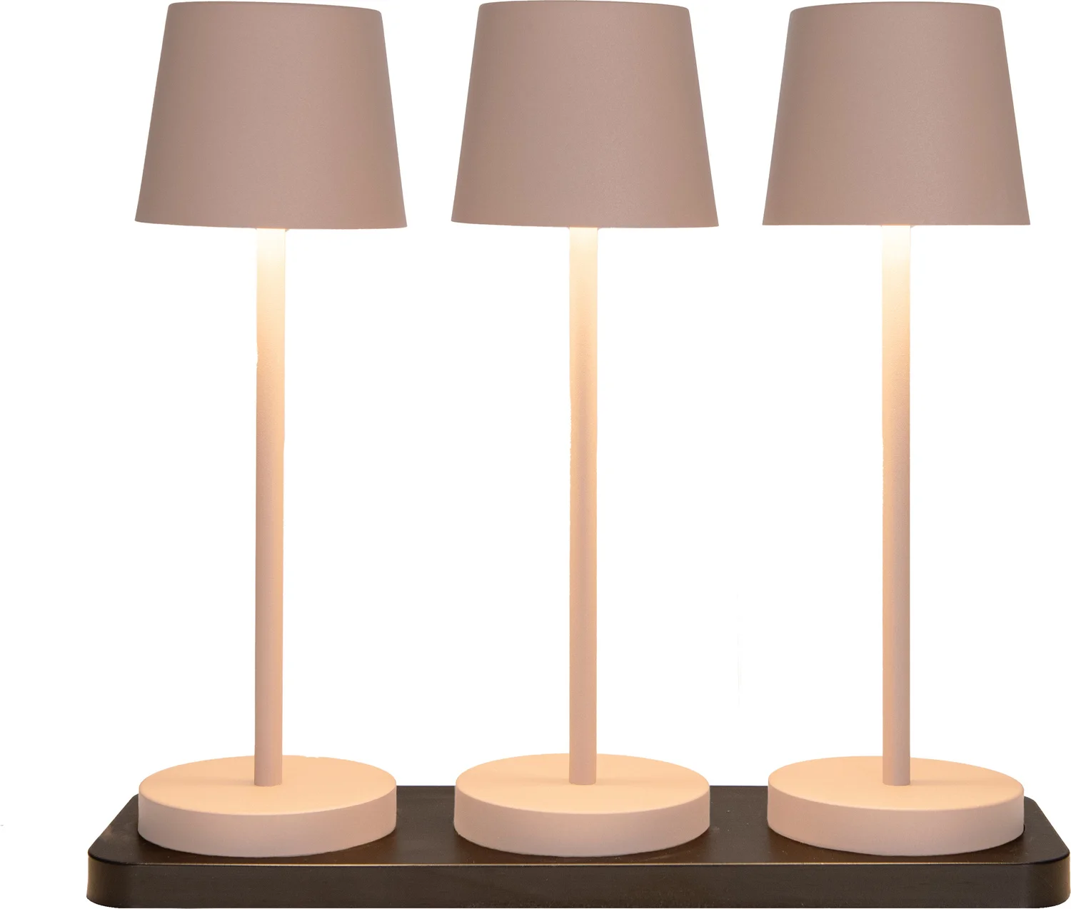 Anna's Collection tafellamp beige D 9 H 27 cm 3 stuks