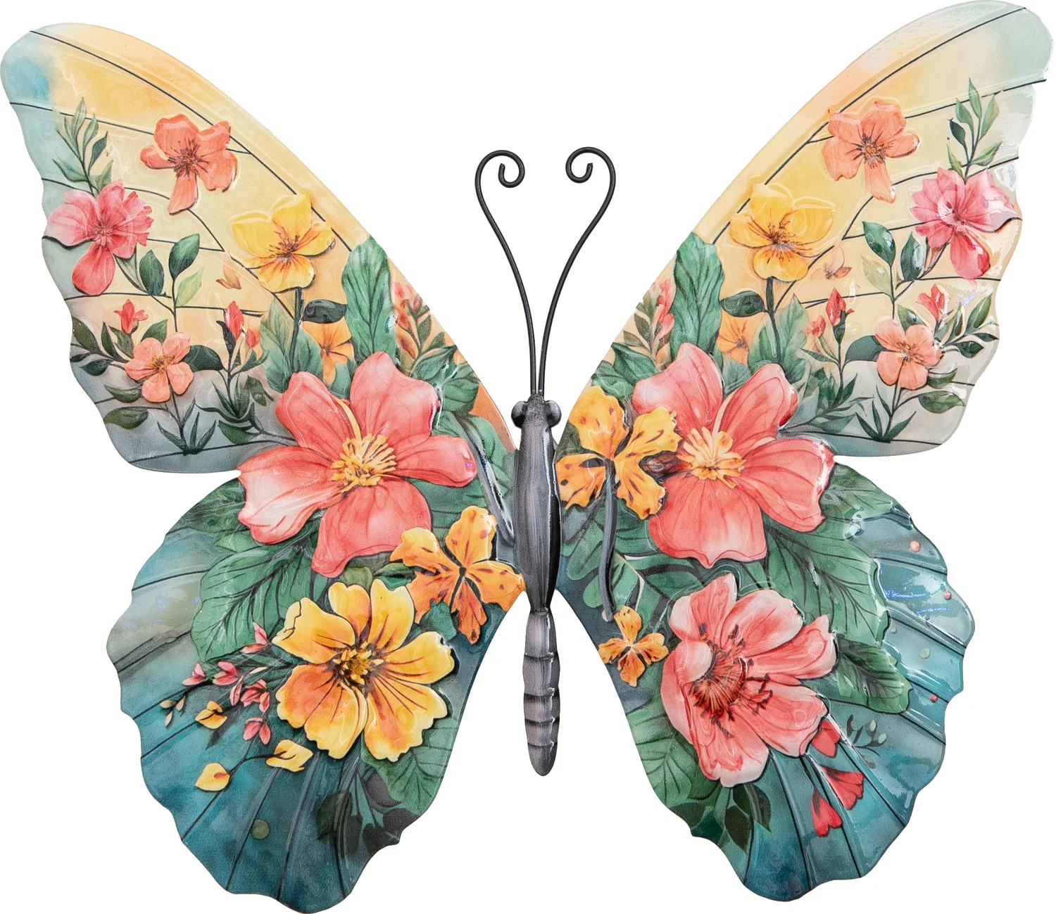 Anna's Collection tuin wanddecoratie vlinder 28 x 0,5 x 22,5 cm