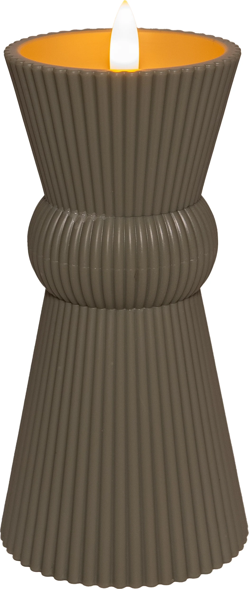 Anna's Collection LED kaars in pot groen D 8 H 17 cm