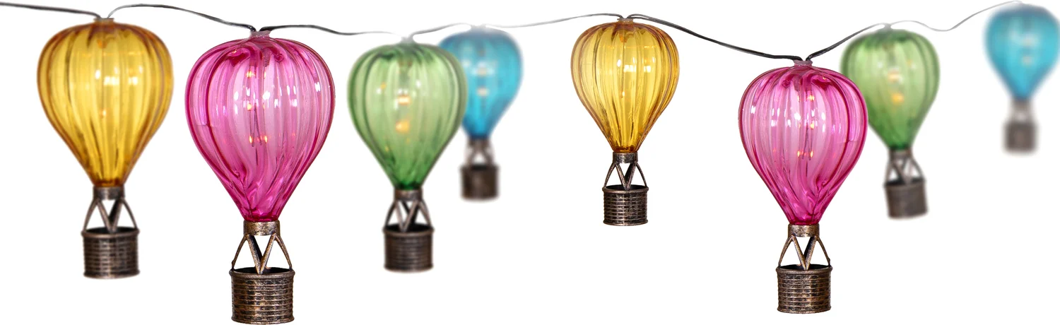Anna's Collection solar lichtsnoer Luchtballon 250 cm met 10 lampjes
