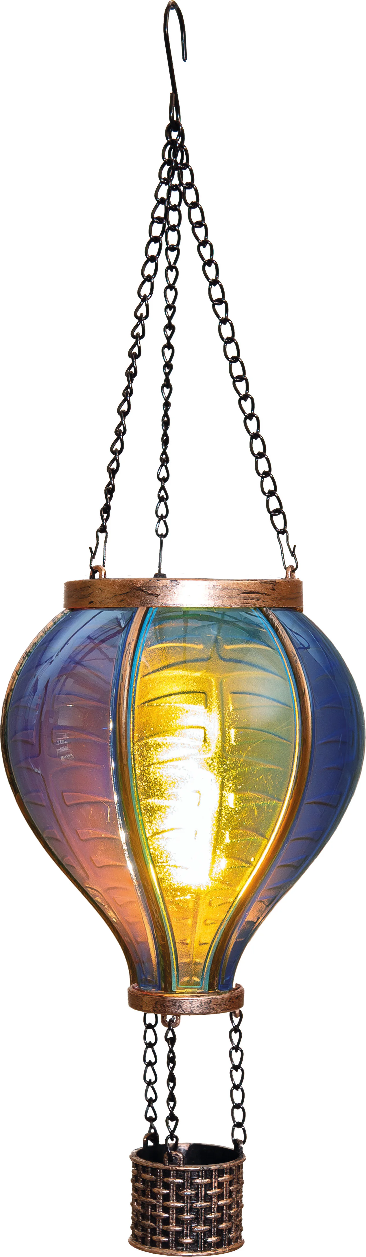 Anna's Collection solar hanglamp Luchtballon blauw D 11 H 36 cm