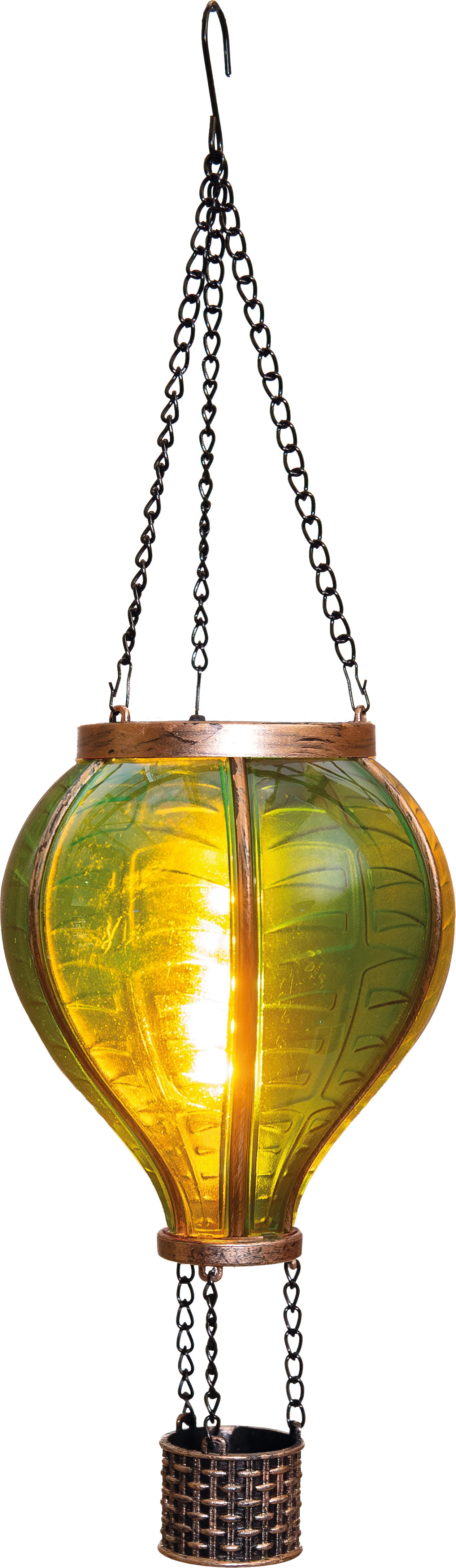 Anna's Collection solar hanglamp Luchtballon groen D 11 H 36 cm