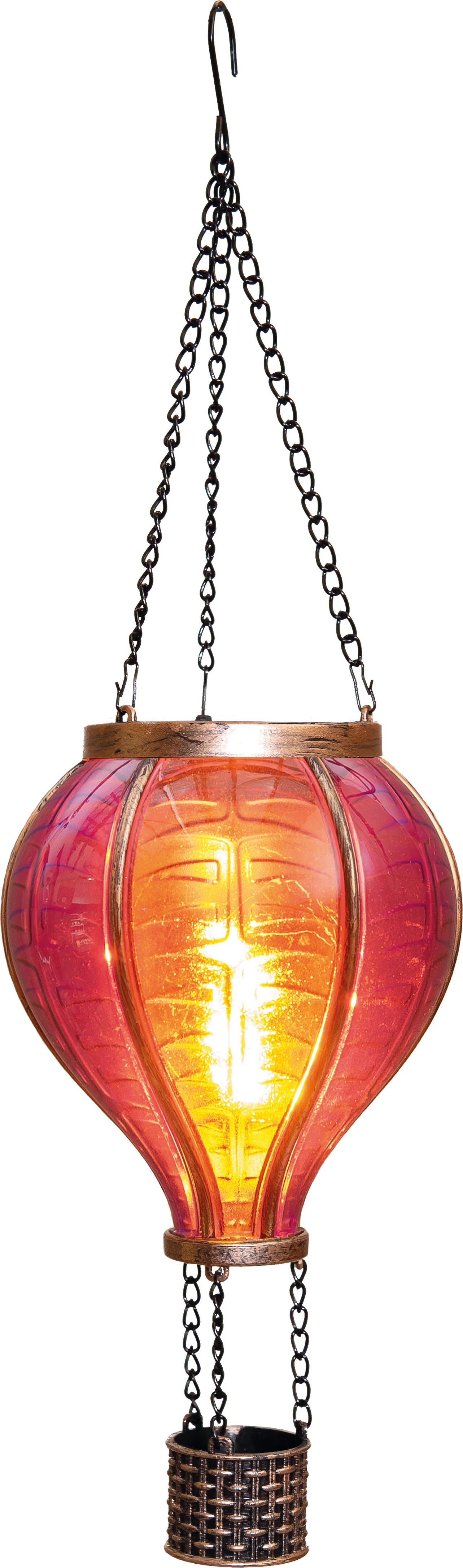Anna's Collection solar hanglamp Luchtballon roze D 11 H 36 cm