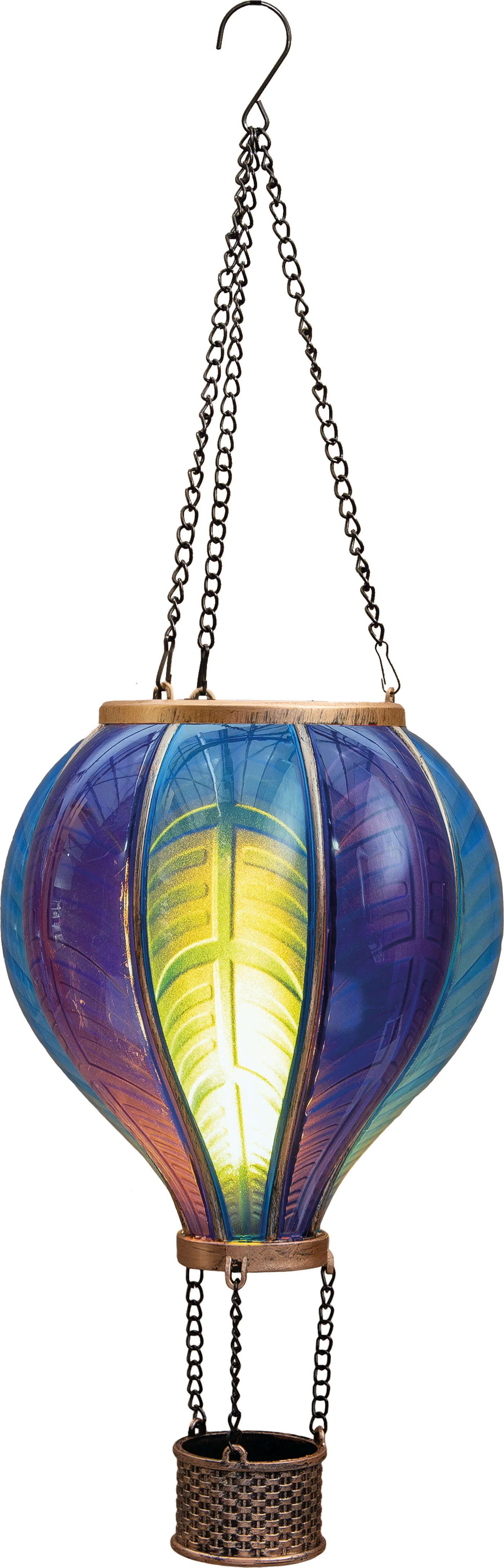 Anna's Collection solar hanglamp Luchtballon blauw D 20 H 62 cm