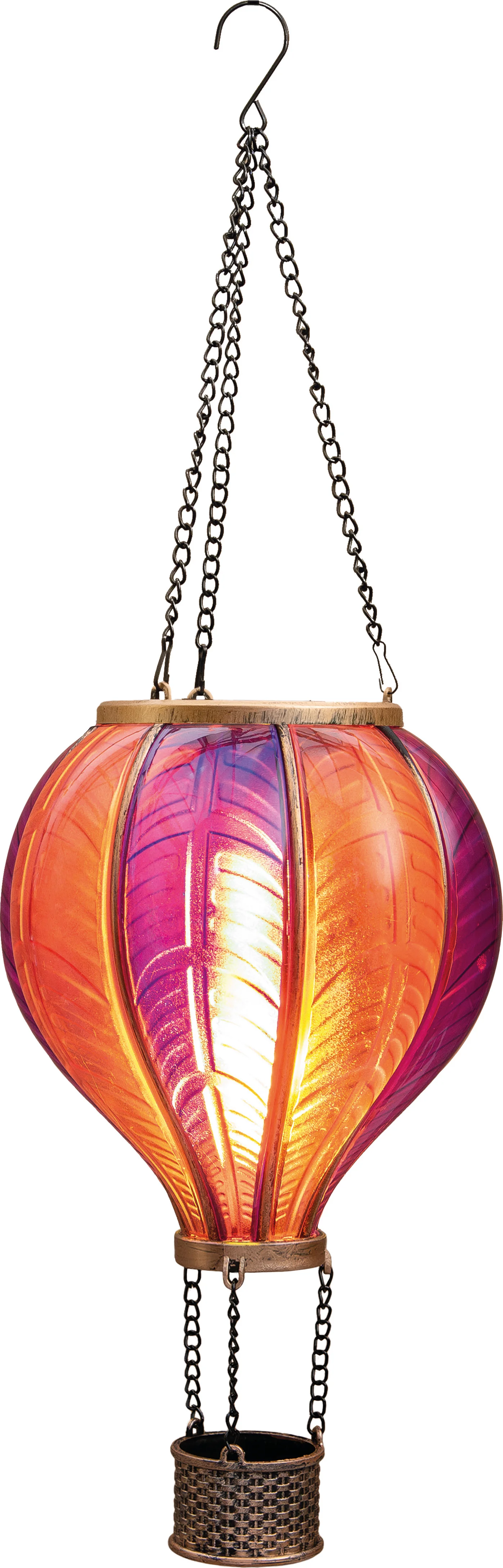 Anna's Collection solar hanglamp Luchtballon roze D 20 H 62 cm