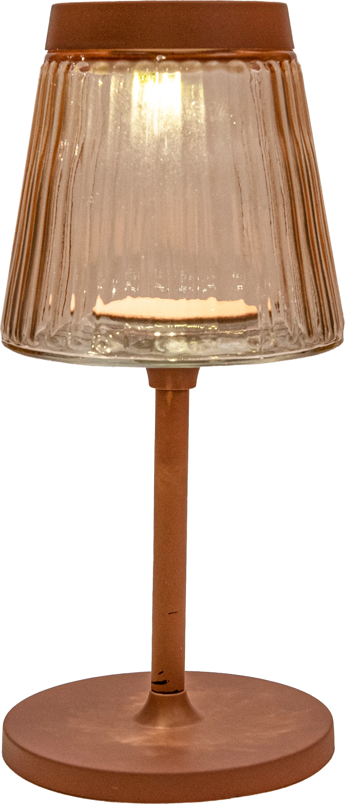 Anna's Collection solar tafellamp terracotta D 14,5 H 15 cm
