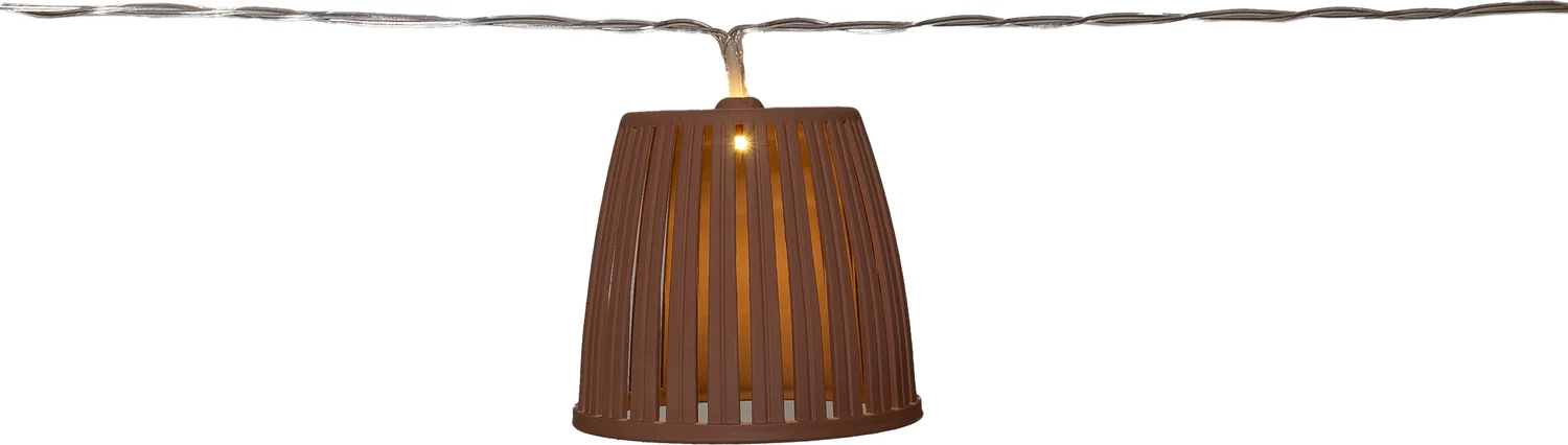 Anna's Collection solar lichtsnoer terracotta 450 cm met 10 lampjes