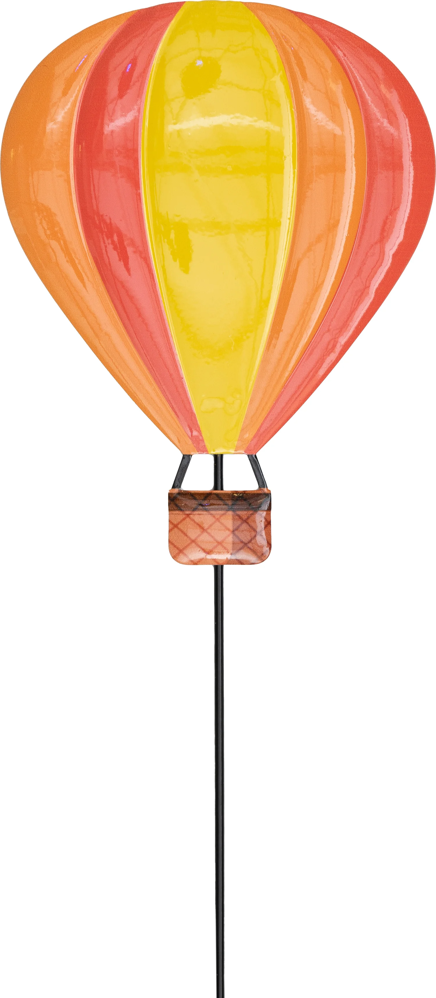 Anna's Collection tuinsteker luchtballon geel/oranje 18 x 0,5 x 65 cm