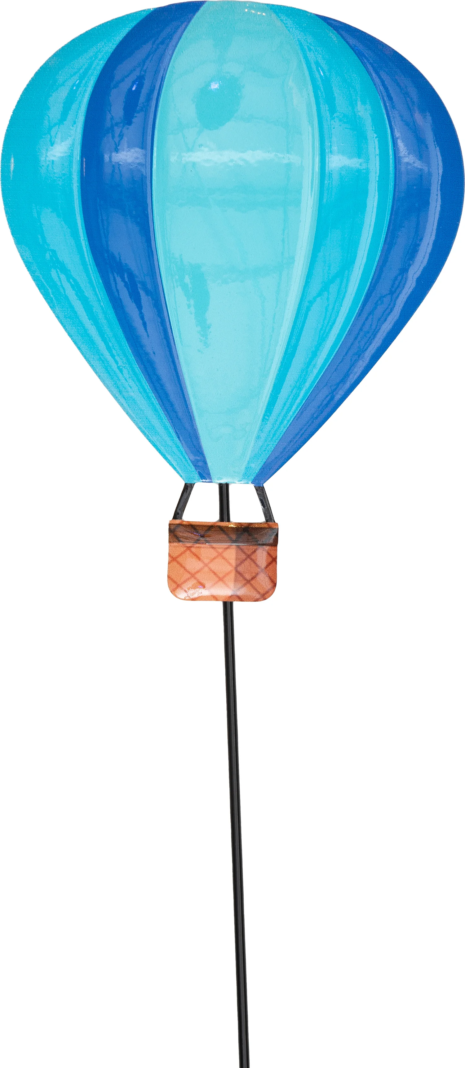 Anna's Collection tuinsteker luchtballon blauw 18 x 0,5 x 65 cm