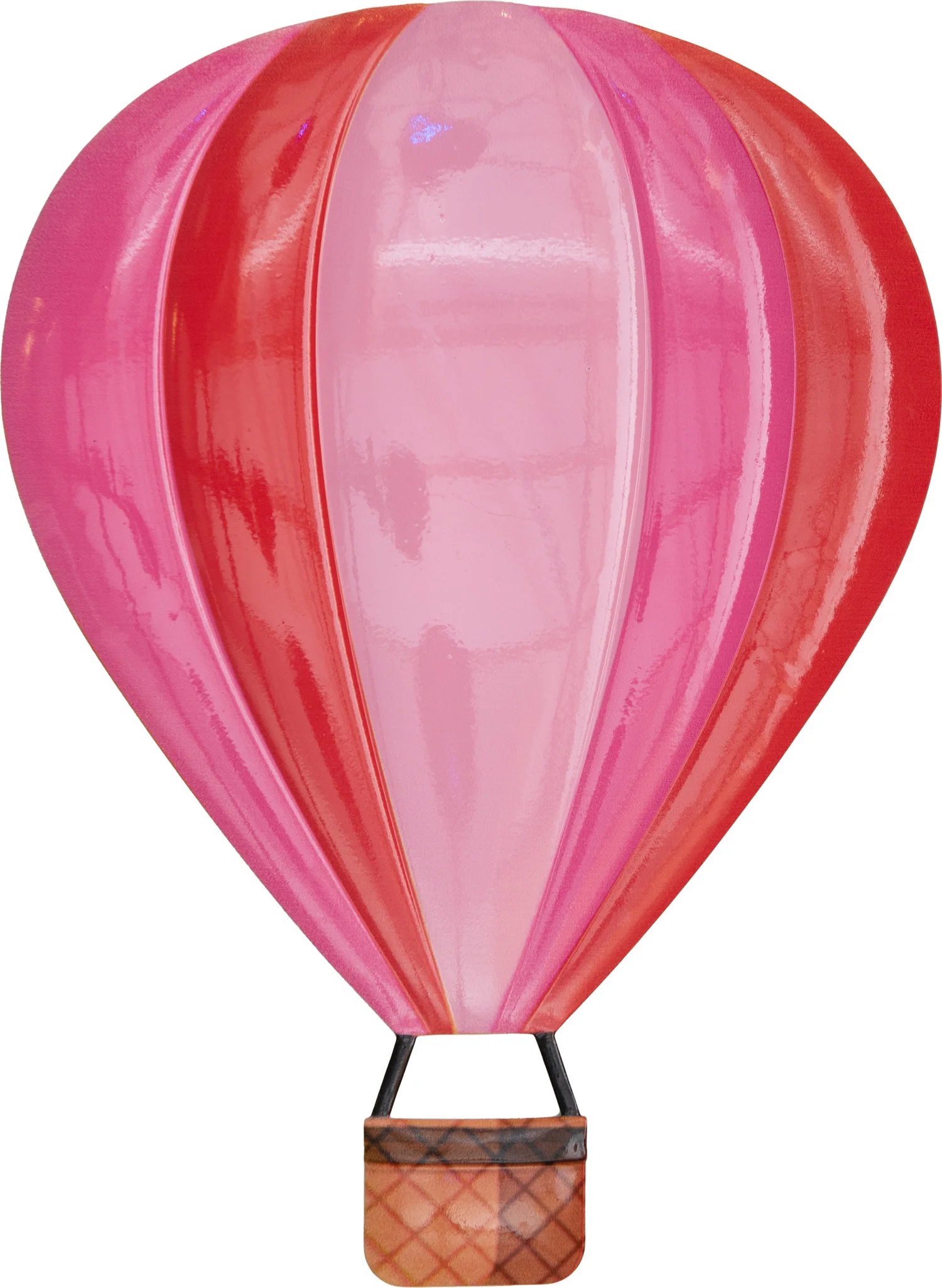 Anna's Collection tuin wanddecoratie luchtballon roze 28 x 0,5 x 38 cm