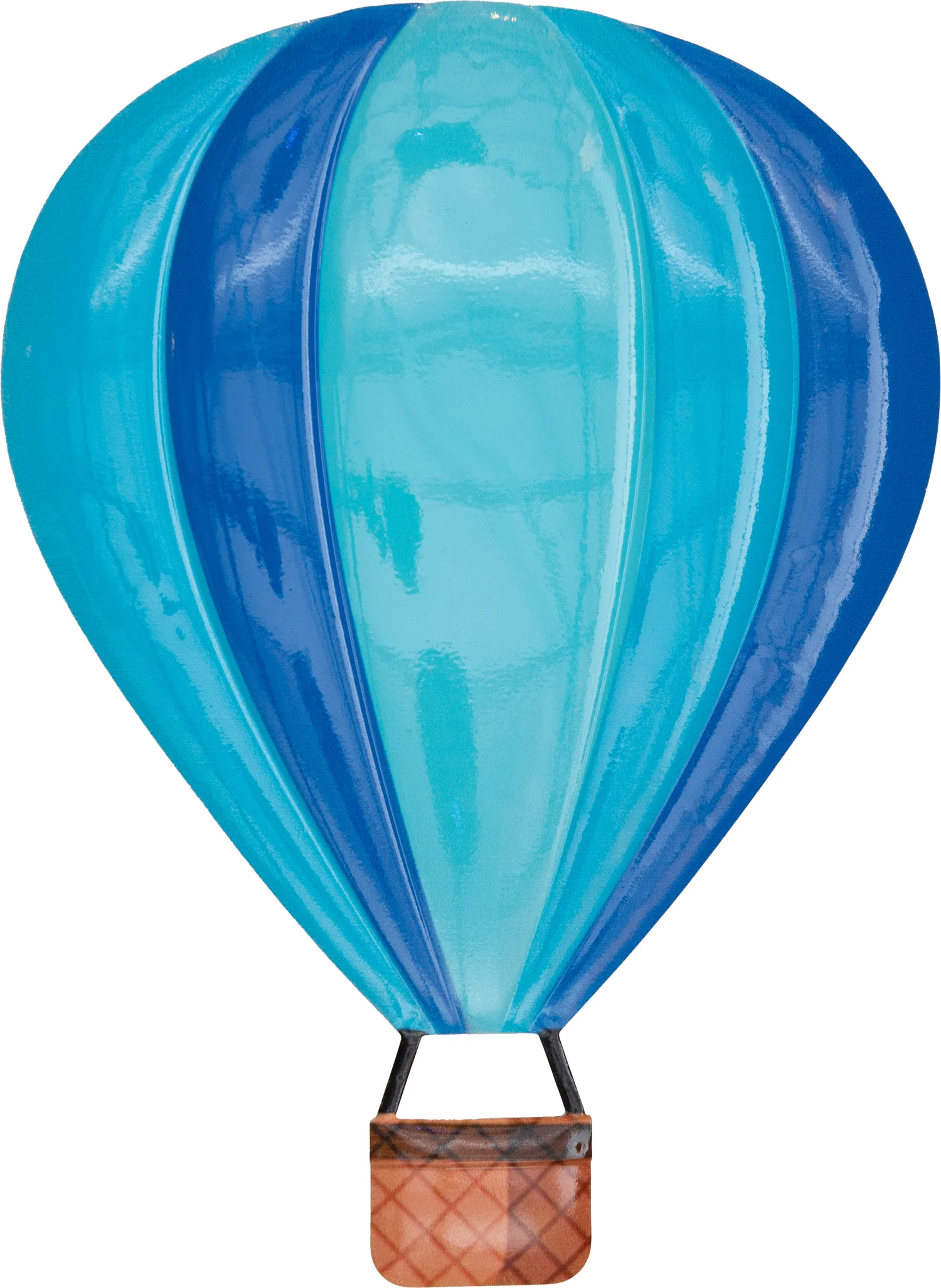 Anna's Collection tuin wanddecoratie luchtballon blauw 28 x 0,5 x 38 cm