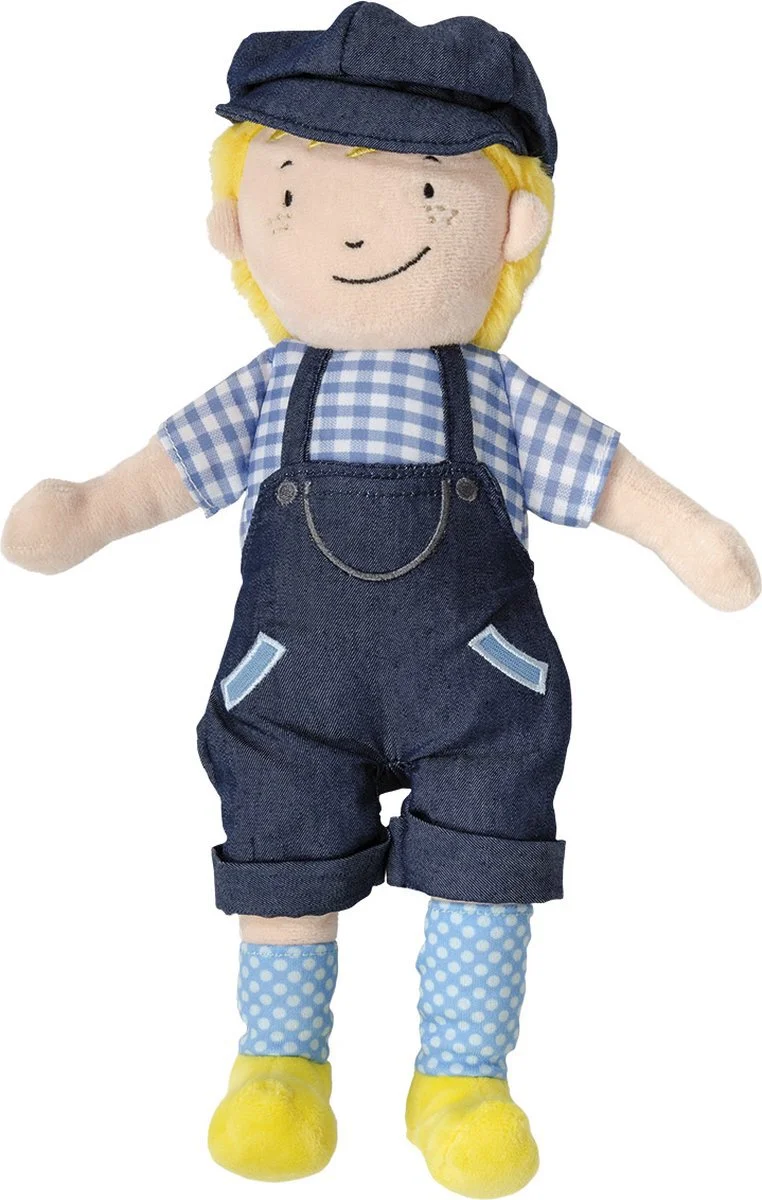 Bambolino Toys knuffel Fien & Teun teun blauw 10 x 10 x 35 cm
