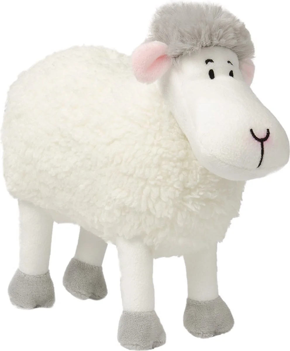 Bambolino Toys knuffel Fien & Teun mike wit 17 x 9 x 20 cm