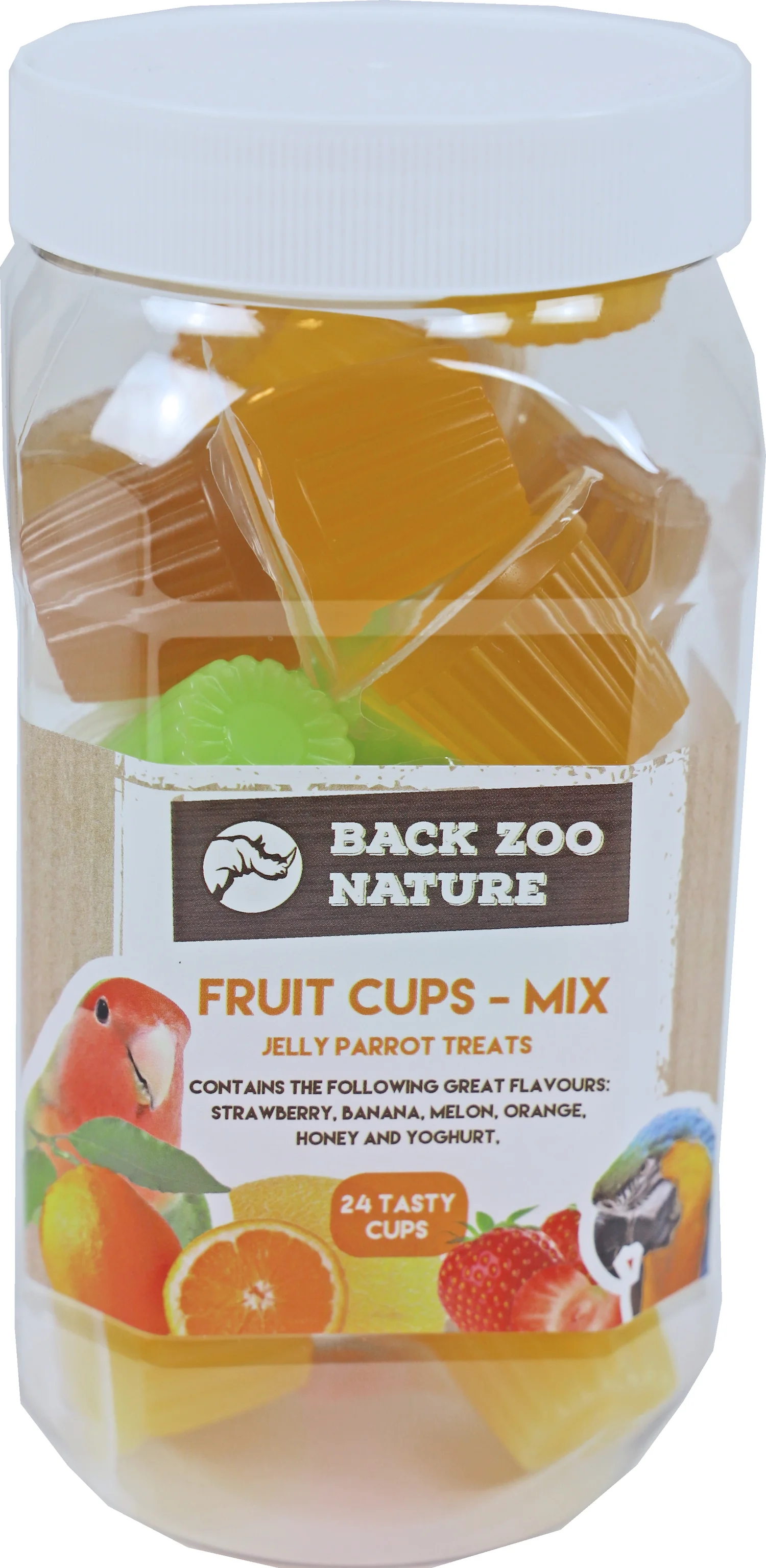 Back Zoo Nature vogelsnack fruitkuipje mix 90 g 24 stuks