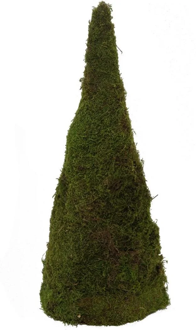 Decoratiemos piramide groen 15 x 15 x 42 cm