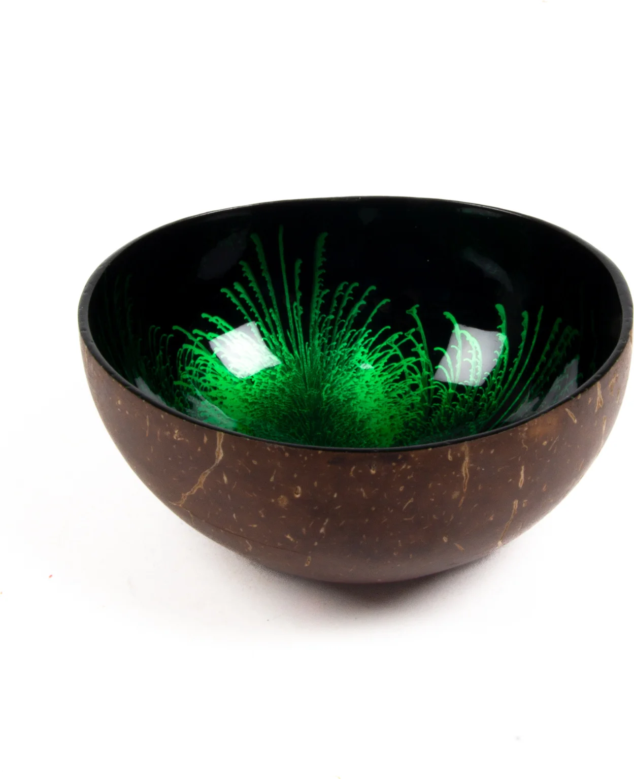 Decoratiebord kokosnoot vuurwerk Coco groen 13 x 7 x 13 cm
