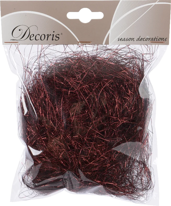 Decoris engelenhaar rood 16 x 13 x 2 cm