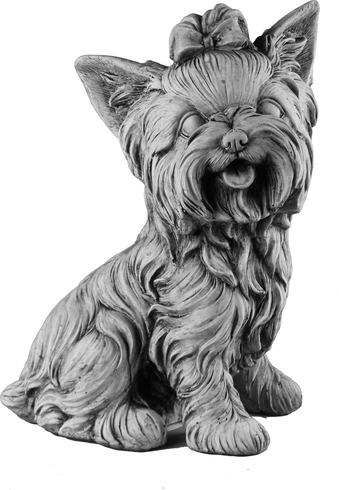 De Beeldengieterij tuinbeeld Fana hond zittend grijs 16 x 12 x 26 cm