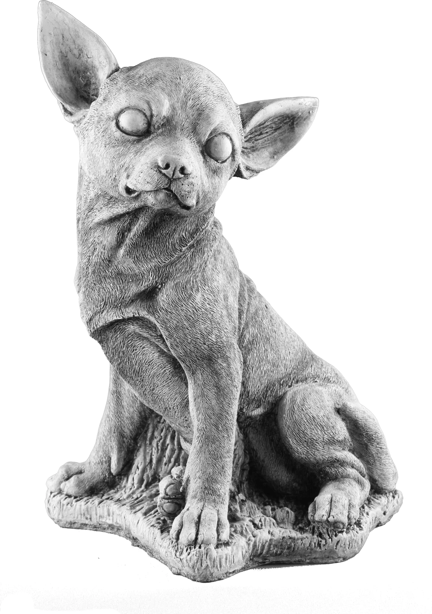 De Beeldengieterij tuinbeeld Fana chihuahua grijs 24 x 16 x 32 cm