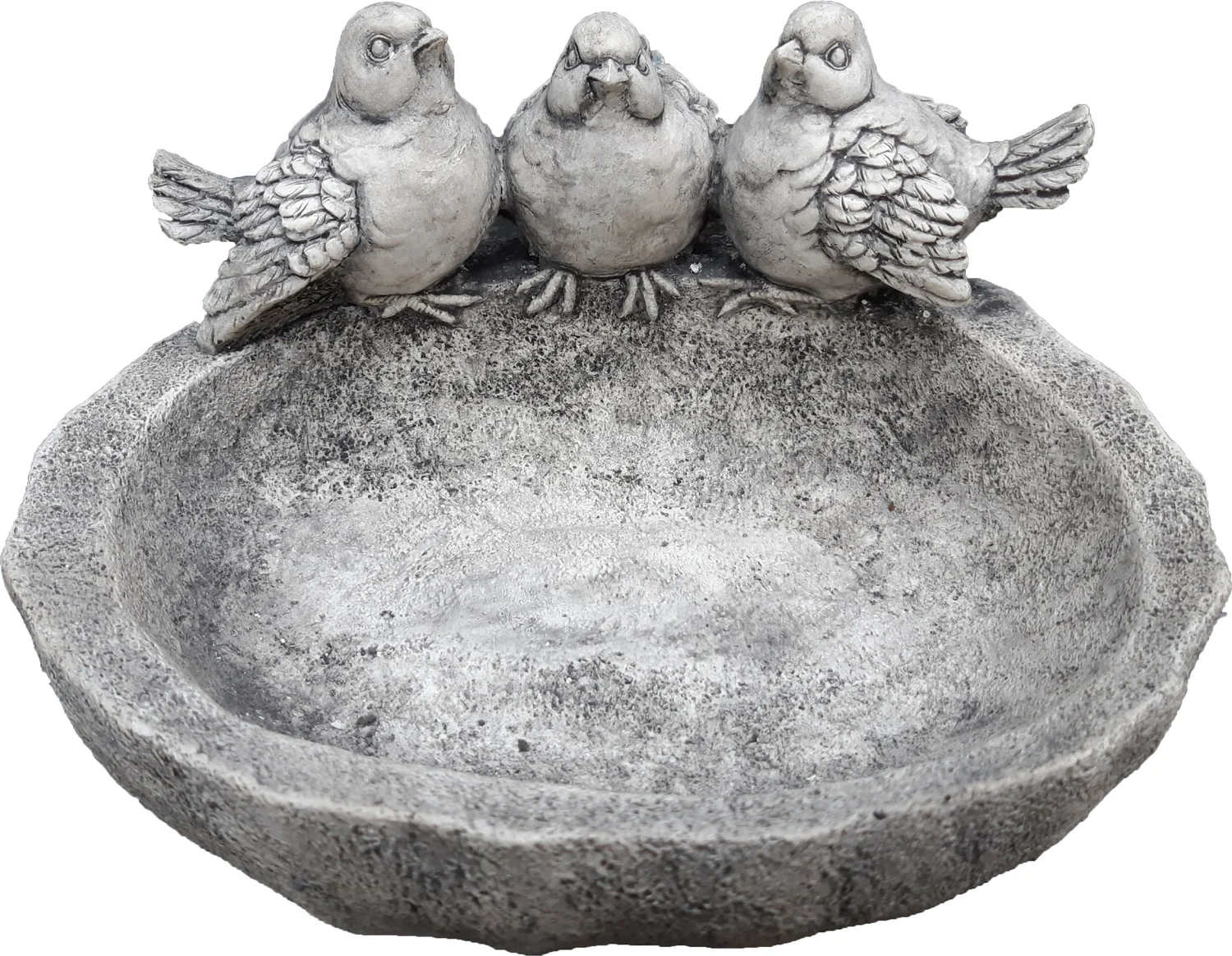 De Beeldengieterij vogelbad Fana grijs 25 x 23 x 14 cm