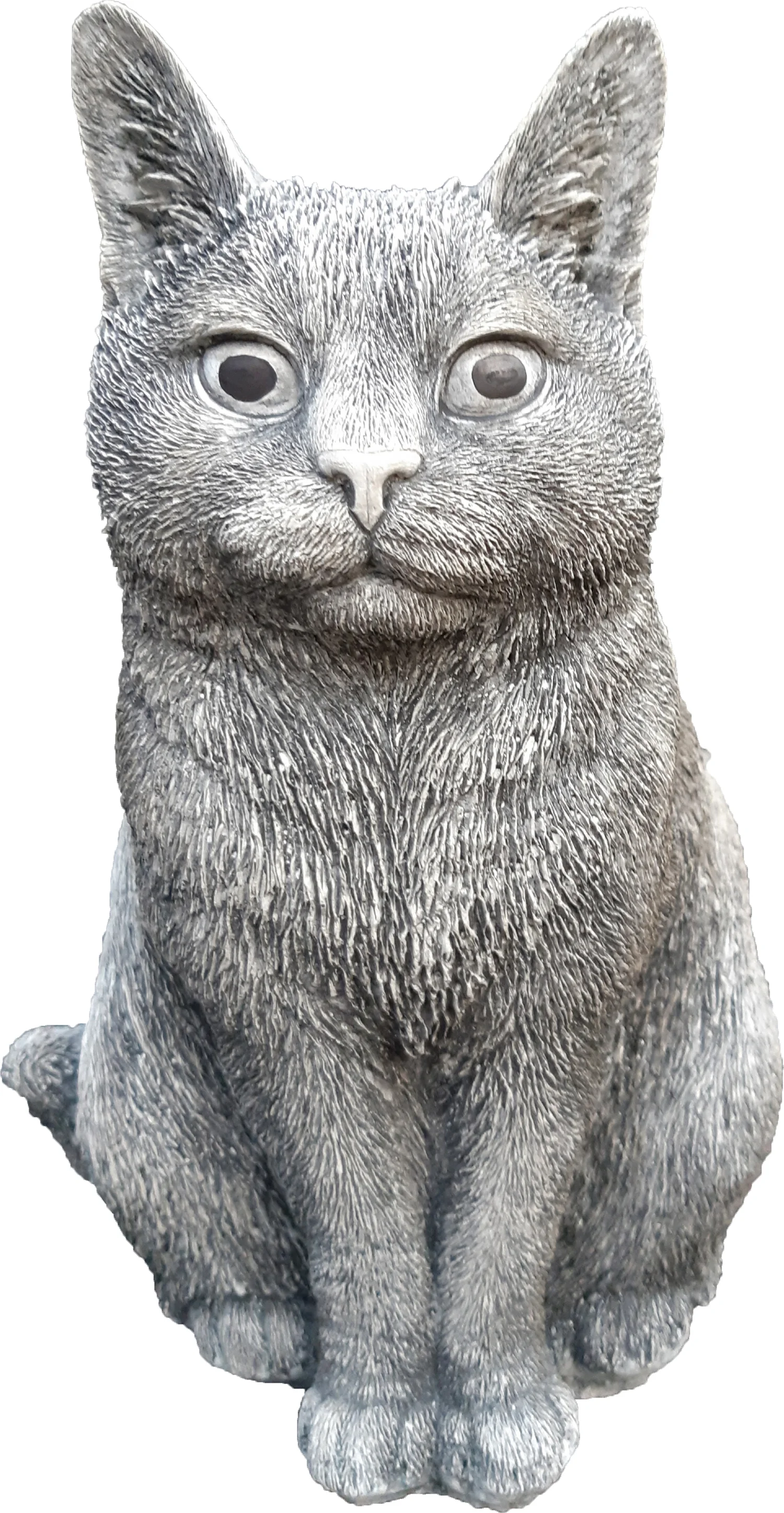 De Beeldengieterij tuinbeeld Fana poes grijs 25 x 20 x 30 cm