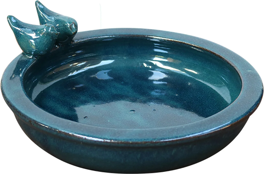 De Beeldengieterij vogelbad blauw D 30 H 10 cm