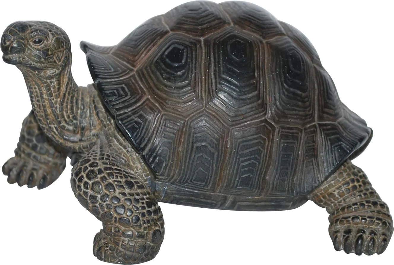 De Beeldengieterij tuinbeeld schildpad grijs 13 x 16 x 9 cm