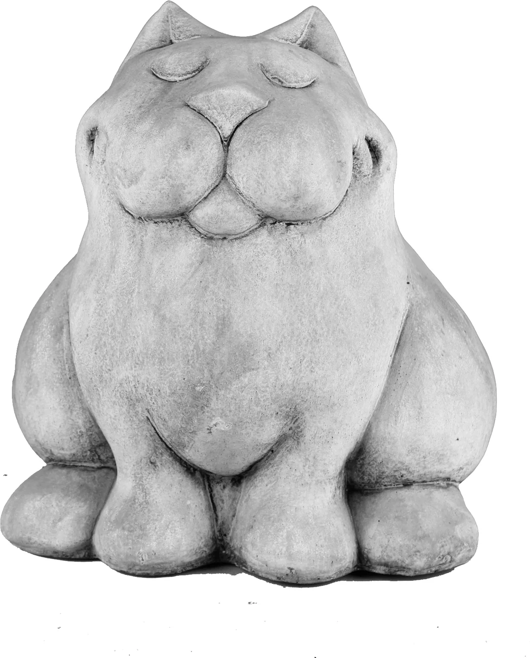 De Beeldengieterij tuinbeeld kat zittend grijs 24 x 24 x 29 cm