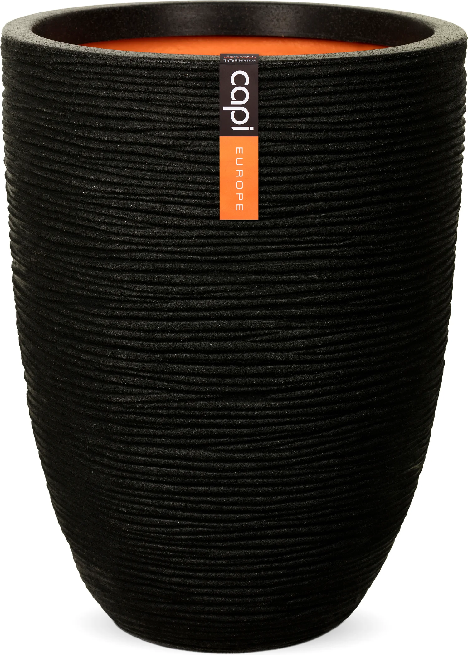 Capi Europe bloempot Nature Rib zwart D 46 H 58 cm
