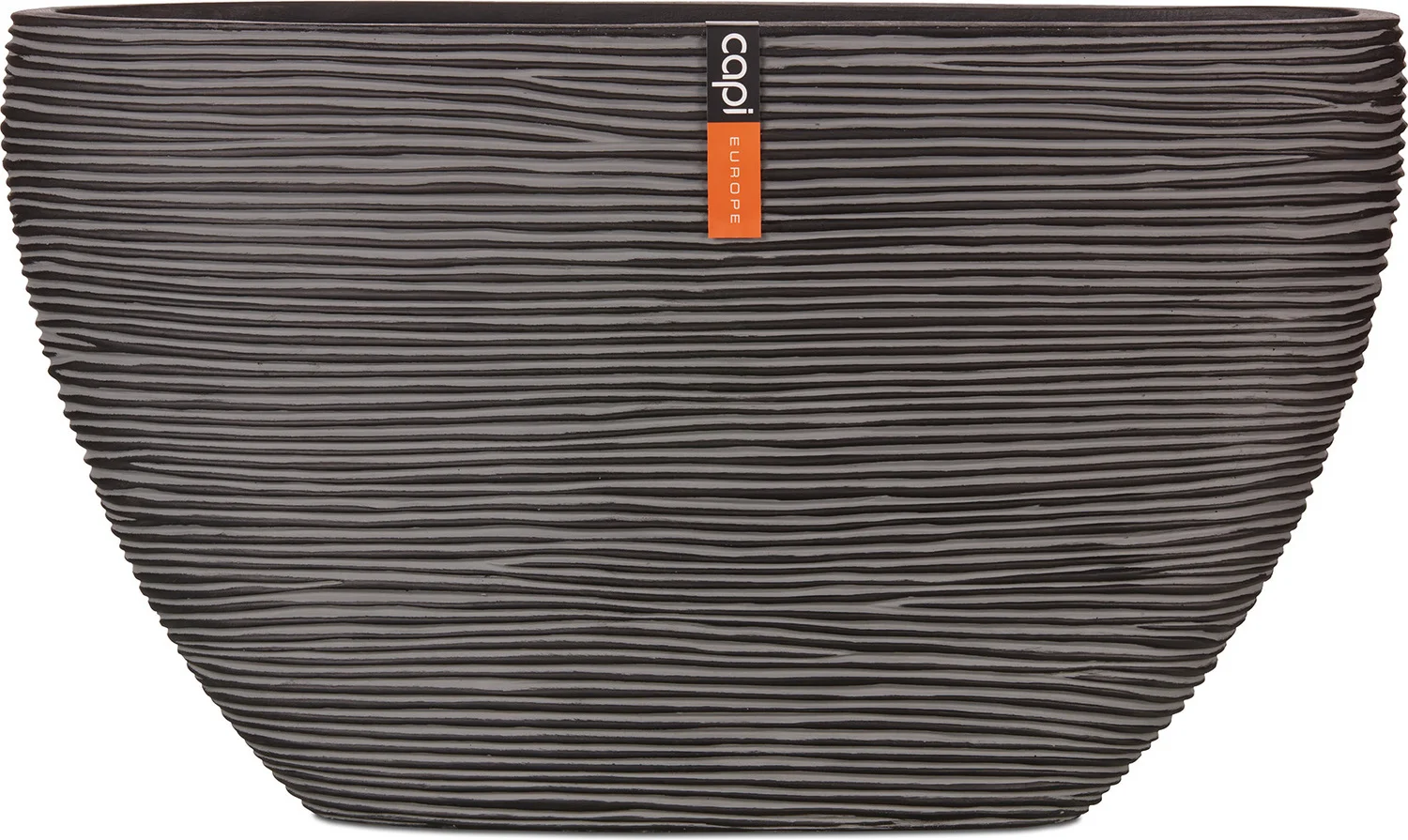Capi Europe bloempot Nature-Rib zwart 59 x 14 x 35 cm