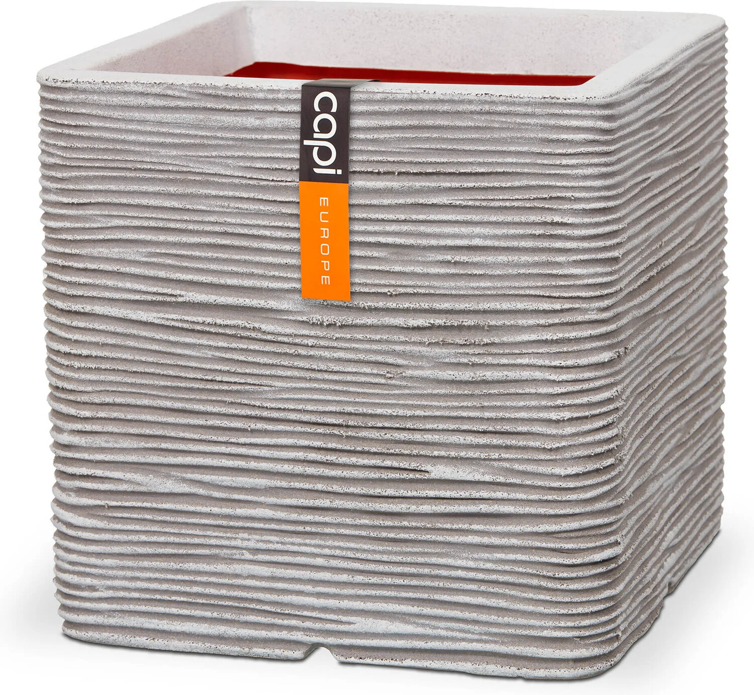 Capi Europe plantenbak Nature Rib ivoor 30 x 30 x 30 cm