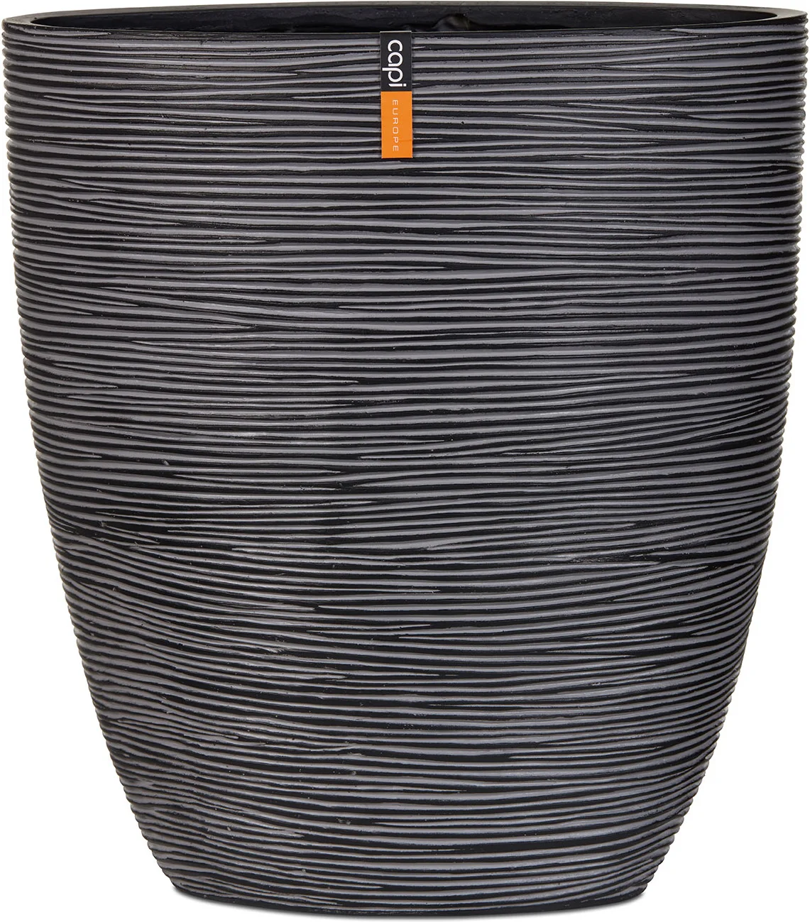 Capi Europe bloempot Nature-Rib zwart 33 x 15 x 36 cm