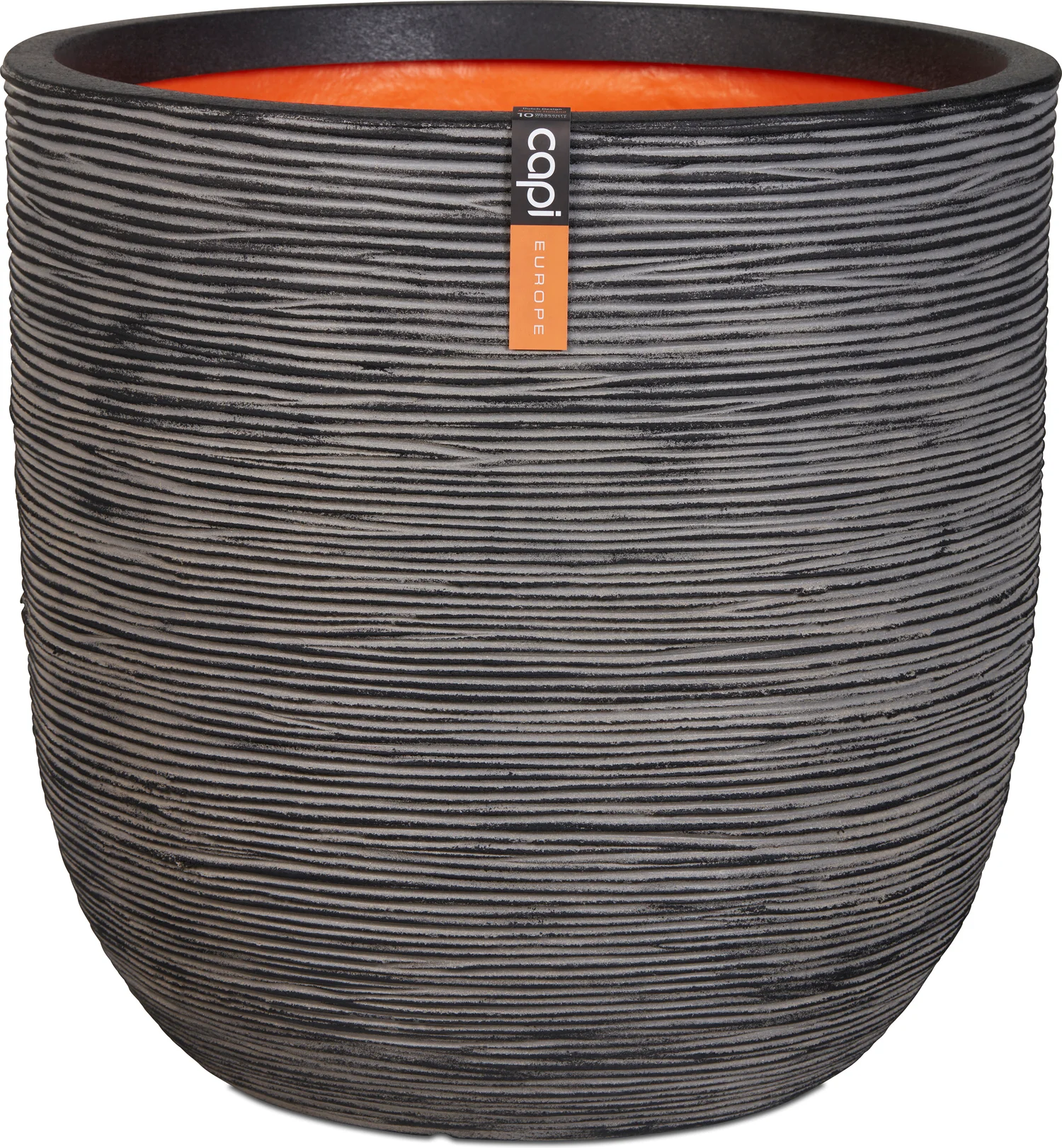 Capi Nature pot bol rib D 54 H 52 cm zwart grijs
